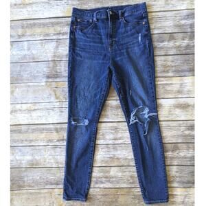 Gap True Skinny High Rise Distressed Jeans 10/30R